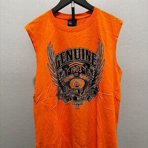 Harley Davidson Men's Orange T Shirt